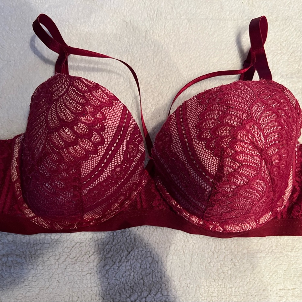 Adore Me Burgundy Lace Bra 38DD - Picture 6 of 6